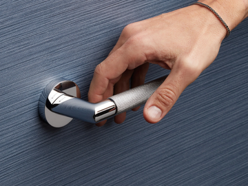 GRIP - Brass window handle on back plate by LINEA CALI' - view 3